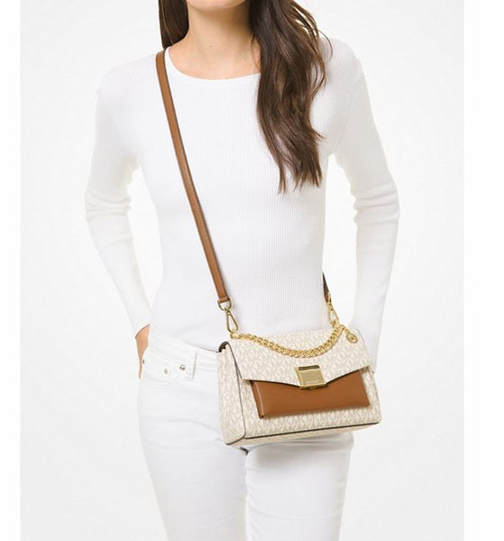 Lita Medium Two-Tone Logo Crossbody Bag