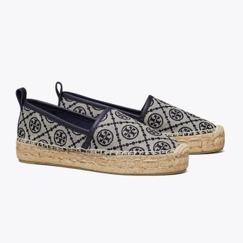 T Monogram Platform Espadrille