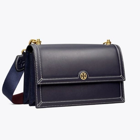 T Monogram Leather Shoulder Bag