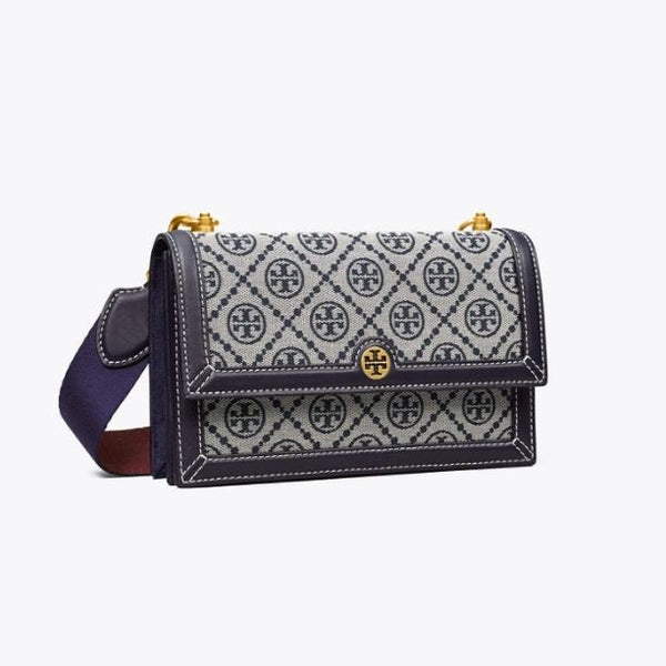 T Monogram Jacquard Mini Shoulder Bag
