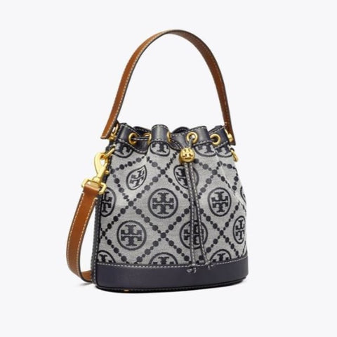 T Monogram Jacquard Bucket Bag