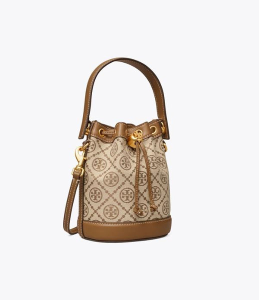 T Monogram Jacquard Mini Bucket Bag