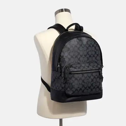 West Backpack In Signature Canvas