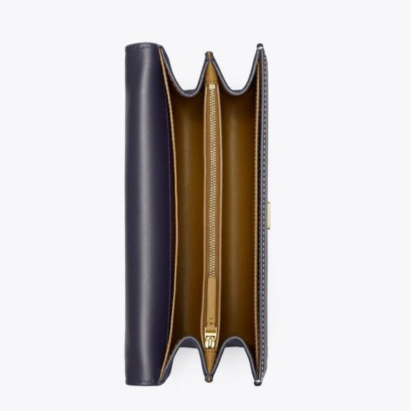 T Monogram Leather Shoulder Bag