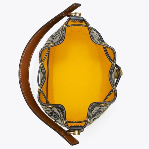 T Monogram Jacquard Bucket Bag