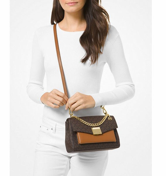 Lita Medium Two-Tone Logo Crossbody Bag