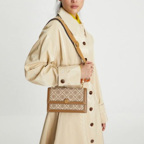T Monogram Jacquard Mini Shoulder Bag