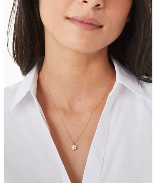 Gleaming Gardenia Flower Mini Pendant