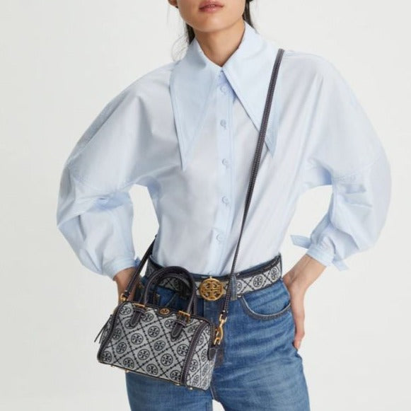 T Monogram Jacquard Mini Barrel