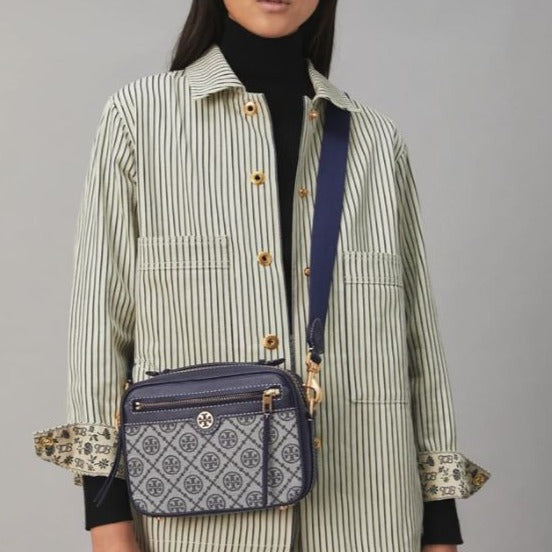T Monogram Jacquard Camera Bag