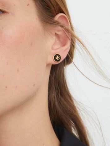 Kira Enamel Circle-stud Earring