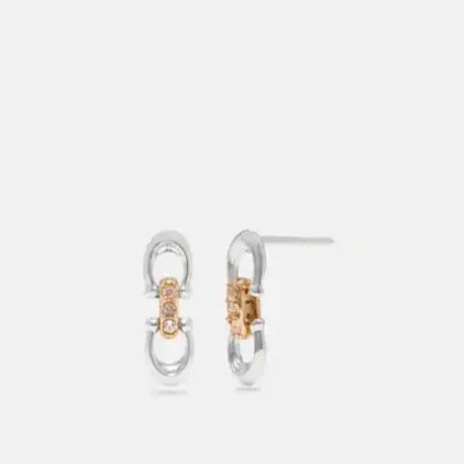 Linked Signature Stud Earrings