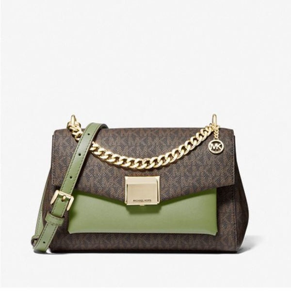 Lita Medium Two-Tone Logo Crossbody Bag