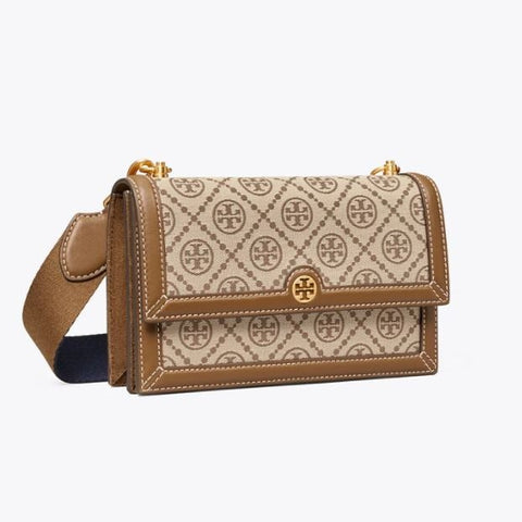T Monogram Jacquard Mini Shoulder Bag