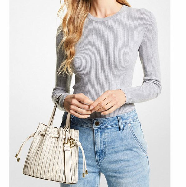 Willa Extra-Small Pleated Logo Tote Bag