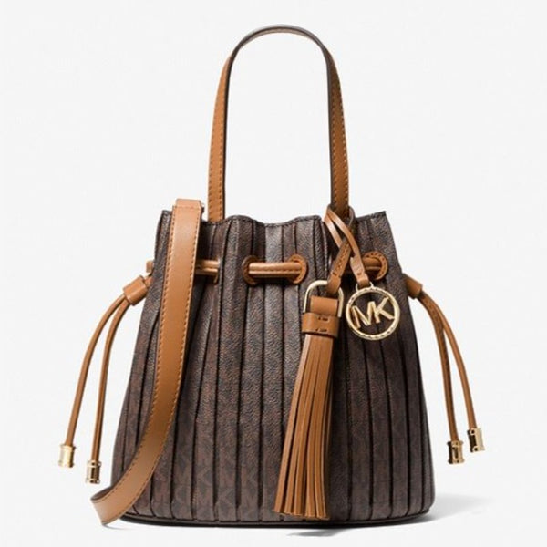 Willa Extra-Small Pleated Logo Tote Bag