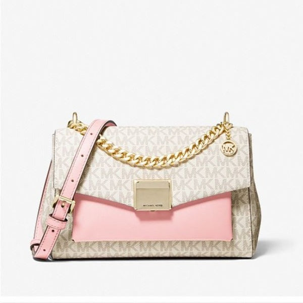 Lita Medium Two-Tone Logo Crossbody Bag