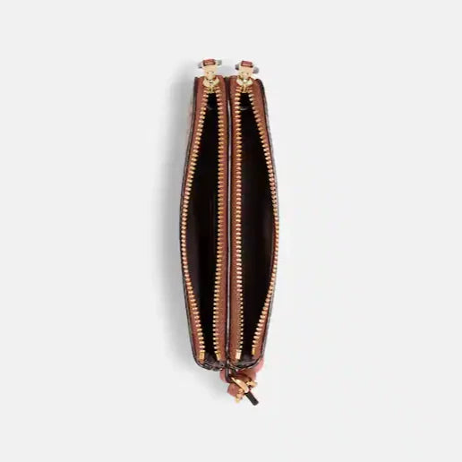 Double Corner Zip Wristlet In Signature Canvas
