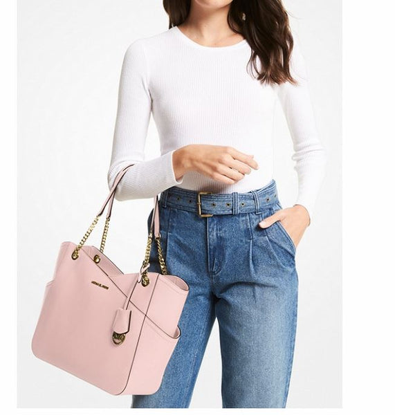 Jet Set Large Saffiano Leather Shoulder Bag
