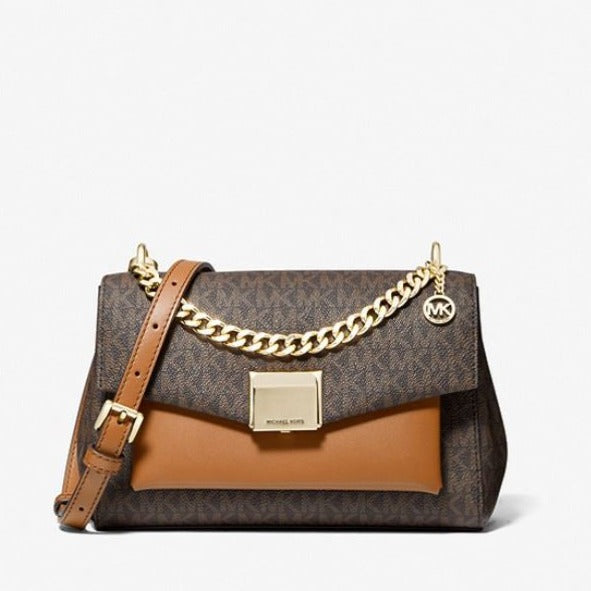Lita Medium Two-Tone Logo Crossbody Bag