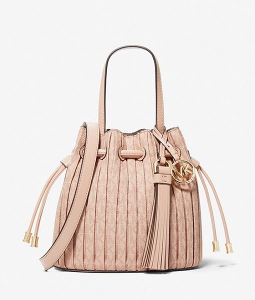 Willa Extra-Small Pleated Logo Tote Bag