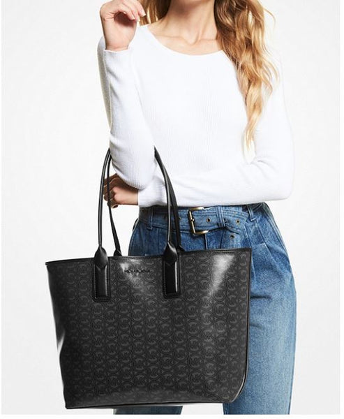 Jodie Large Logo Jacquard Tote Bag