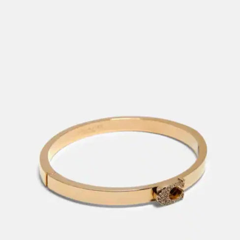 Pave Signature Hinged Bangle