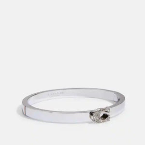 Pave Signature Hinged Bangle