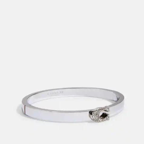 Pave Signature Hinged Bangle