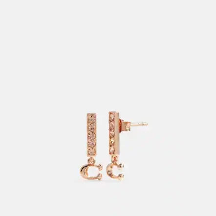 Signature Pave Bar Stud Earrings