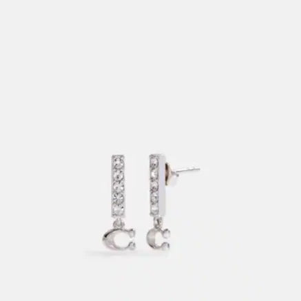Signature Pave Bar Stud Earrings