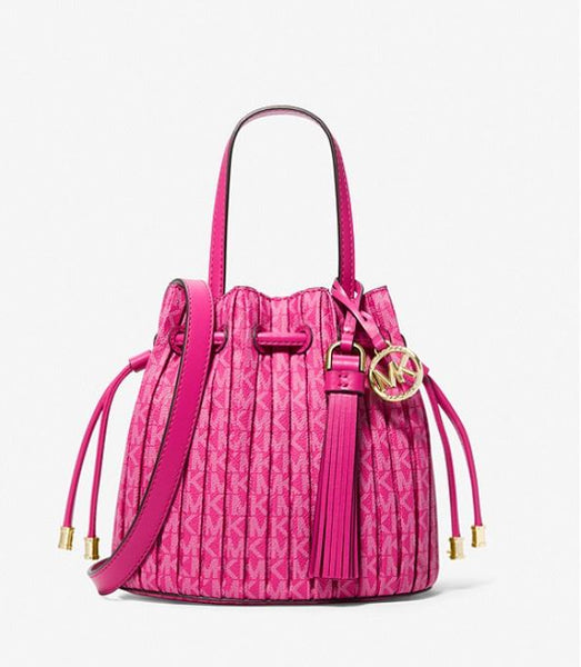 Willa Extra-Small Pleated Logo Tote Bag