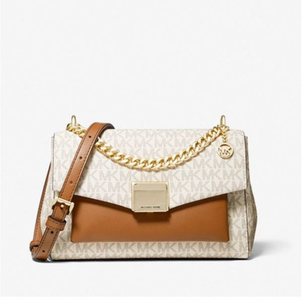 Lita Medium Two-Tone Logo Crossbody Bag