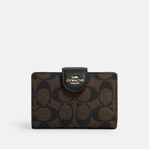 Medium Corner Zip Wallet In Signature Canvas