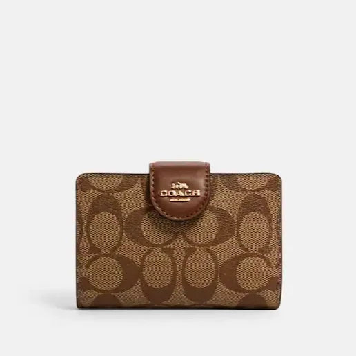 Medium Corner Zip Wallet In Signature Canvas