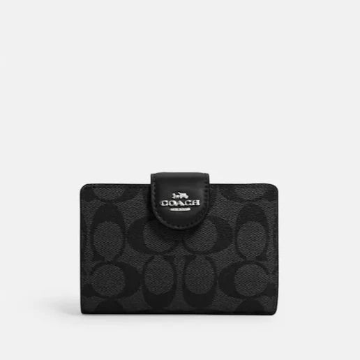 Medium Corner Zip Wallet In Signature Canvas