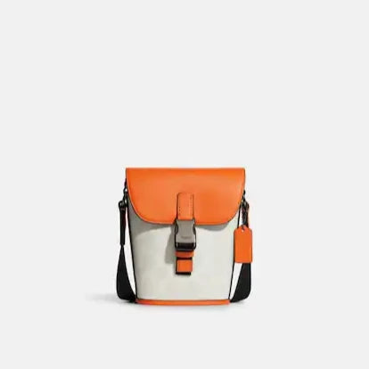 Track Small Flap Crossbody In Signature Canvas