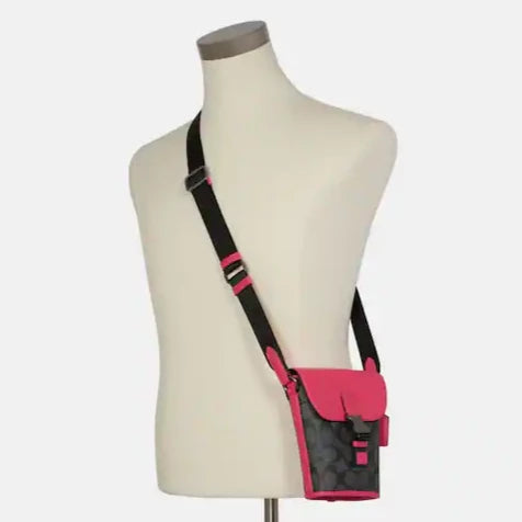 Track Small Flap Crossbody In Signature Canvas