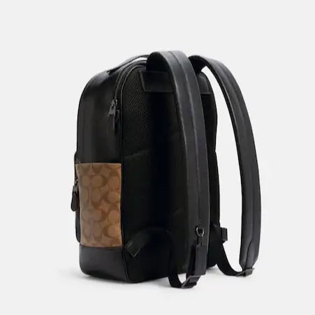Graham Backpack In Signature Canvas With Varsity Stripe