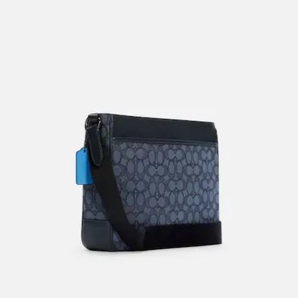 Thompson Crossbody In Signature Jacquard With Varsity Stripe