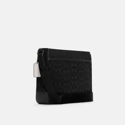 Thompson Crossbody In Signature Jacquard With Varsity Stripe