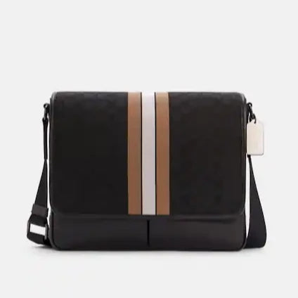 Thompson Map Bag In Signature Jacquard With Varsity Stripe