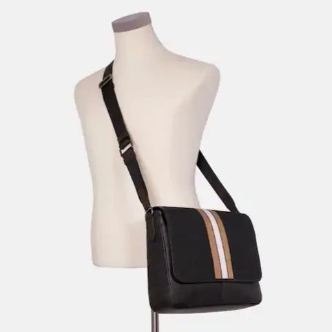 Thompson Map Bag In Signature Jacquard With Varsity Stripe