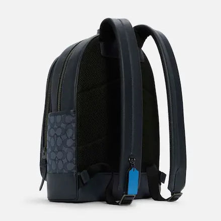 Thompson Backpack In Signature Jacquard With Varsity Stripe