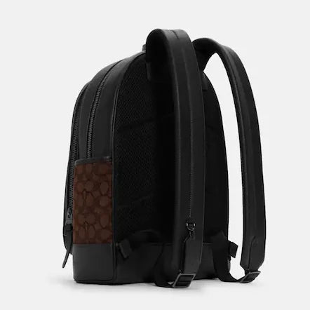 Thompson Backpack In Signature Jacquard With Varsity Stripe