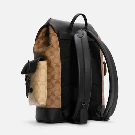 Hudson Backpack In Blocked Signature Canvas