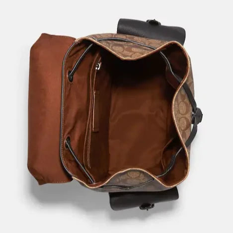 Hudson Backpack In Blocked Signature Canvas