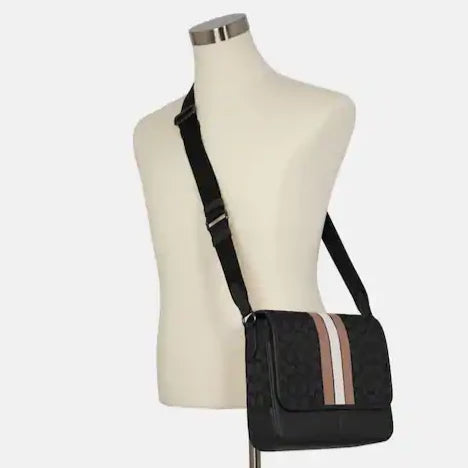 Thompson Small Map Bag In Signature Jacquard With Stripe