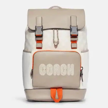 Track Backpack In Colorblock Signature Canvas With Coach