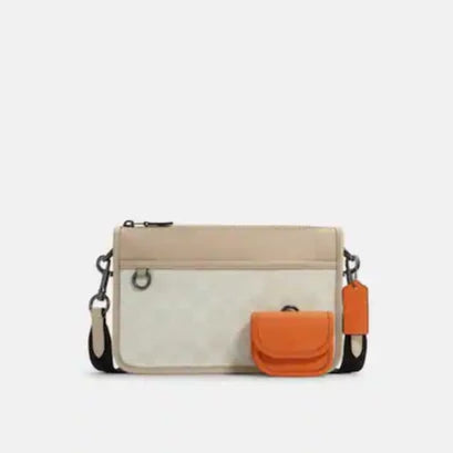 Heritage Convertible Crossbody With Hybrid In Colorblock Signature Canvas
